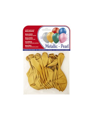 Globo 100% latex biodegradable metalizado oro...