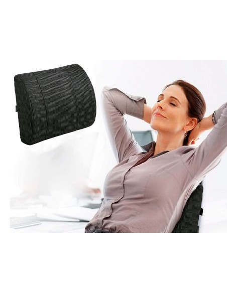 Respaldo ergonomico q-connect de espuma sistema memory foam 340x300x110 mm