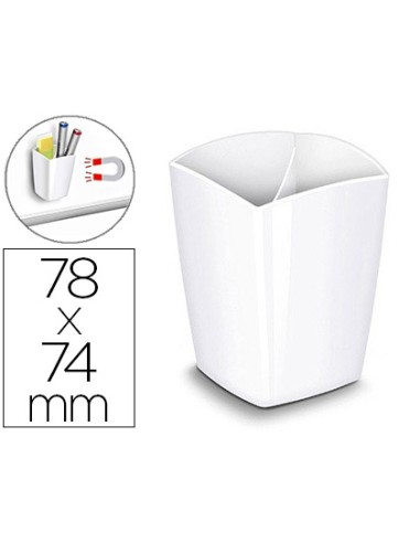 Cubilete portalapices cep blanco opaco plastico...
