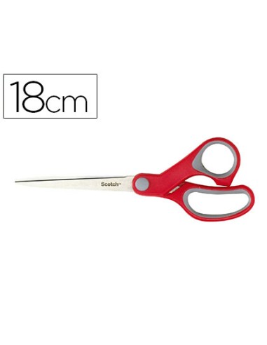 Tijera oficina scotch confort 18 cm de acero...