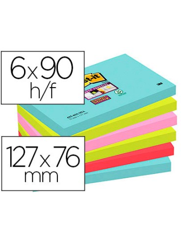 Bloc de notas adhesivas quita y pon post-it...