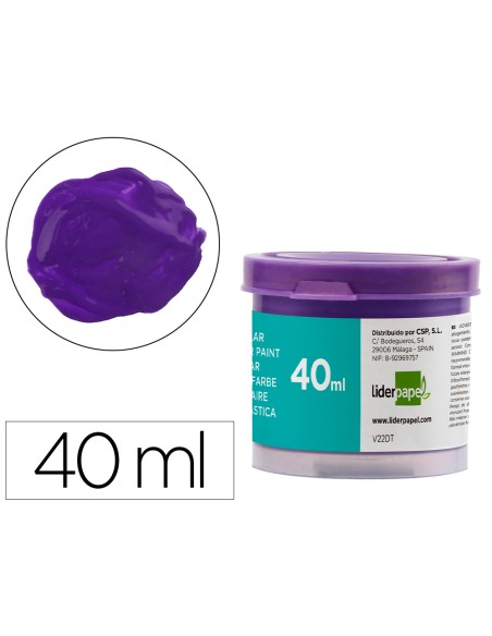 Tempera escolar liderpapel 40 ml violeta