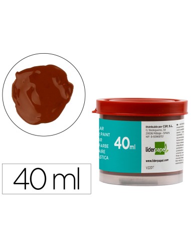 Tempera escolar liderpapel 40 ml marron