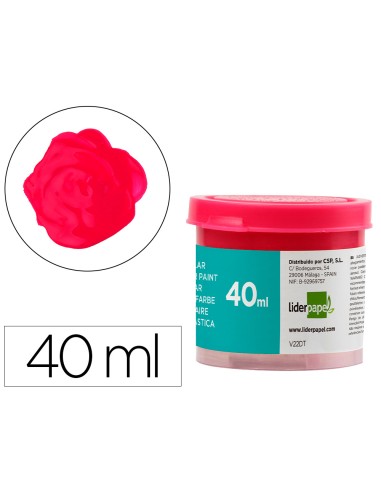 Tempera escolar liderpapel 40 ml magenta