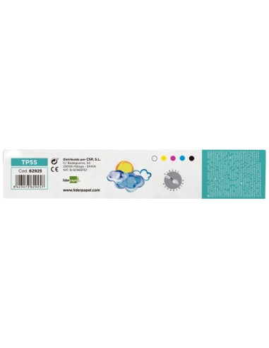 Tempera escolar liderpapel 40 ml caja 5 colores...