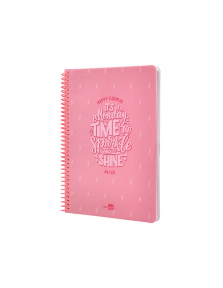 Agenda escolar liderpapel año 24 - 25 escolar basic rosa día página a5
