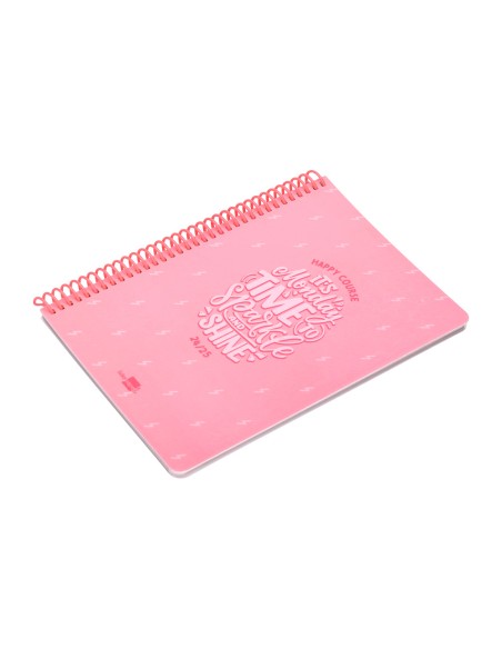 Agenda escolar liderpapel año 24 - 25 escolar basic rosa día página a5