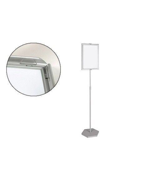 Expositor de pie bi-office para formatos a3 ajustable en altura 102 cm