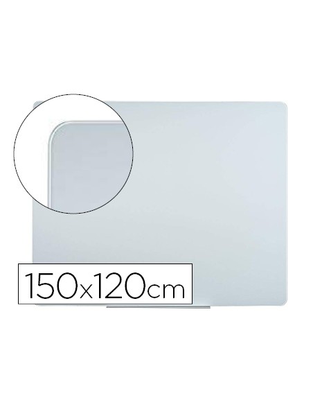 Pizarra blanca bi-office cristal magnetica 150x120 cm