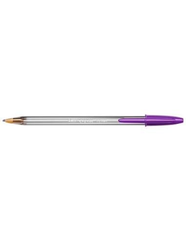 Boligrafo bic cristal fun morado punta 1,6 mm