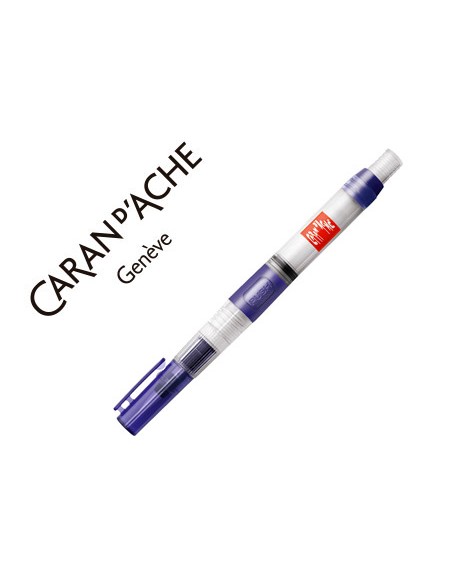 Pincel caran d'ache con deposito de agua regulable cuerpo enroscable y capuchon con clip