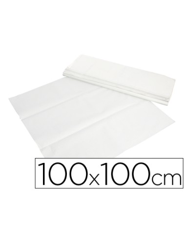 Mantel de papel blanco en hojas 100x100 cm caja...