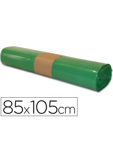 Bolsa basura industrial verde 85x105cm galga...