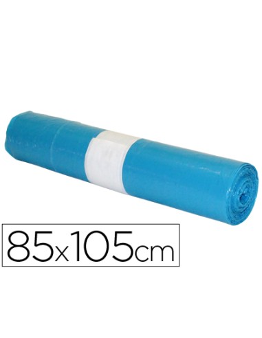 Bolsa basura industrial azul 85x105cm galga 110...