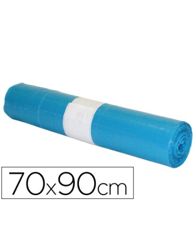 Bolsa basura industrial azul 70x90cm galga 110...