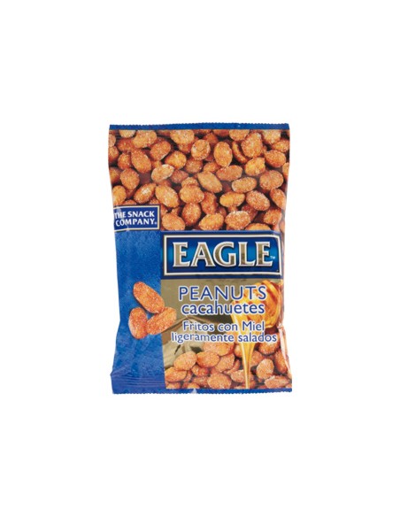 Cacahuetes fritos con miel eagle snacks ligeramente salados bolsa 90 g
