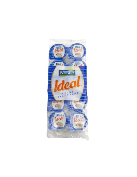 Leche evaporada president porciones de 10 gr envase de 10 unidades