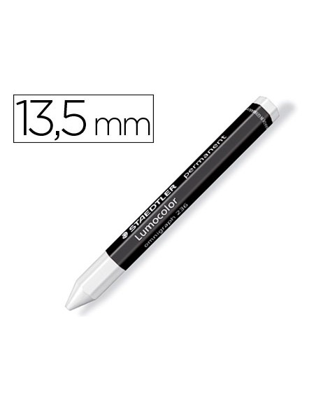 Cera staedtler para marcar blanco lumocolor permanente omnigraph 236 caja de 12 unidades