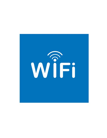 Etiqueta adhesiva apli de señalizacion simbolo wifi 114x114 mm