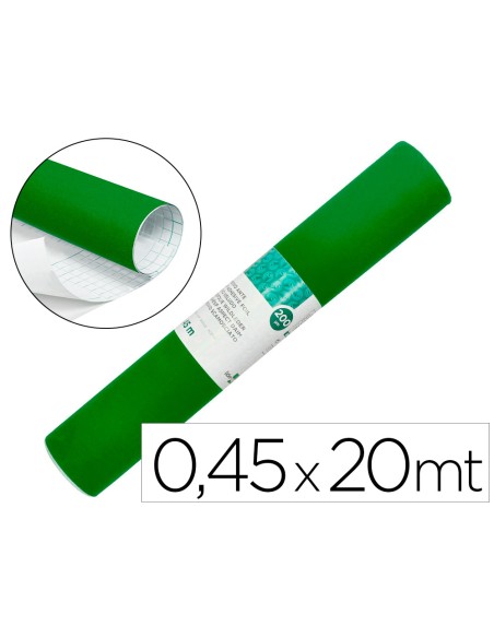 Rollo adhesivo liderpapel unicolor verde brillo rollo de 0,45 x 20 m