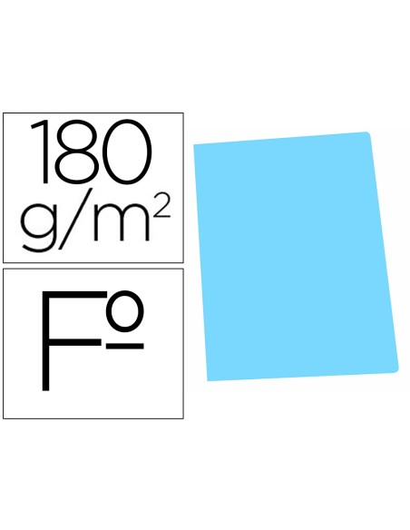 Subcarpeta cartulina gio folio celeste pastel 180 g/m2