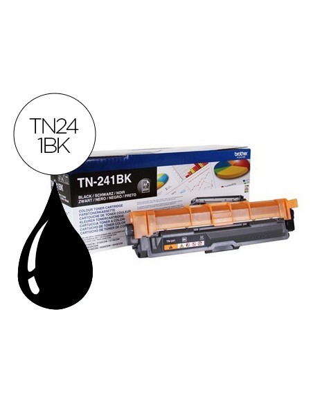 Toner brother tn-241bk hl3140 hl3170 hl3150 dcp9020 mfc9140 mfc9330 mfc9340 negro 2500 pag