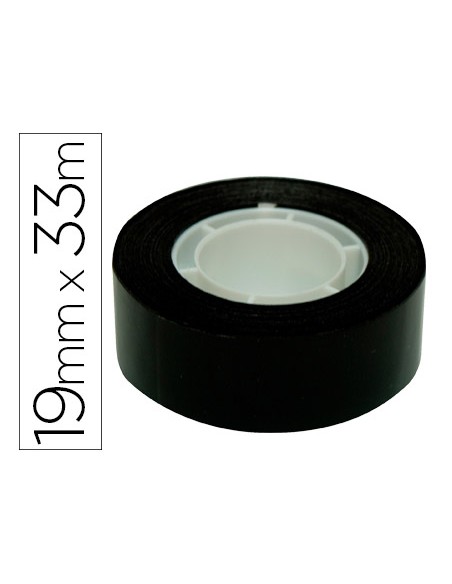 Cinta adhesiva apli 33 m x 19 mm color negro