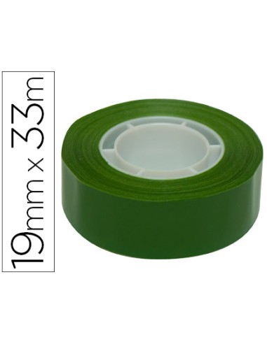Cinta adhesiva apli 33 m x 19 mm color verde