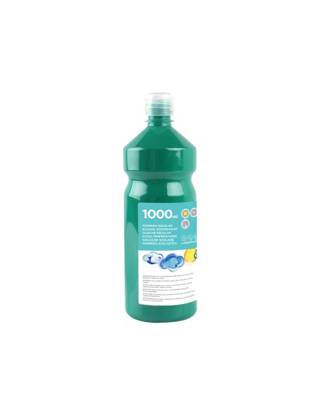 Tempera liquida liderpapel escolar 1000 ml verde oscuro
