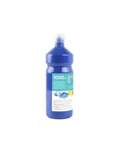 Tempera liquida liderpapel escolar 1000 ml azul...