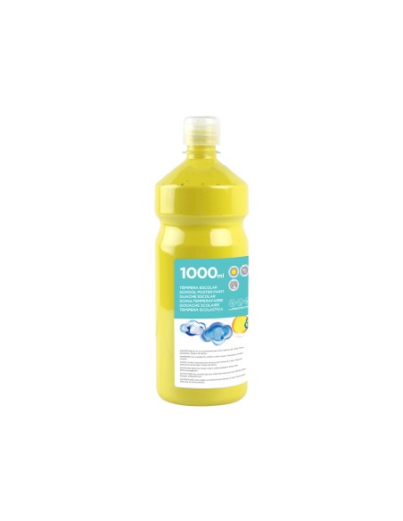 Tempera liquida liderpapel escolar 1000 ml amarillo limon