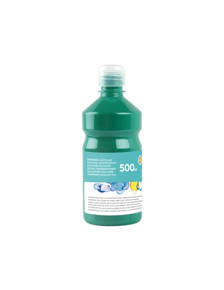Tempera liquida liderpapel escolar 500 ml verde oscuro