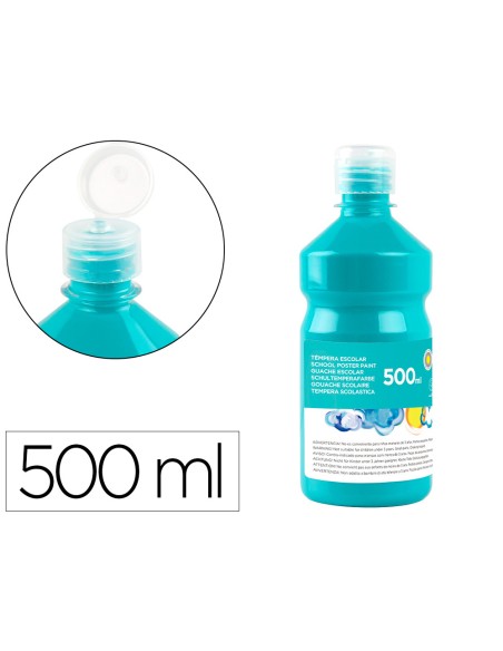 Tempera liquida liderpapel escolar 500 ml turquesa