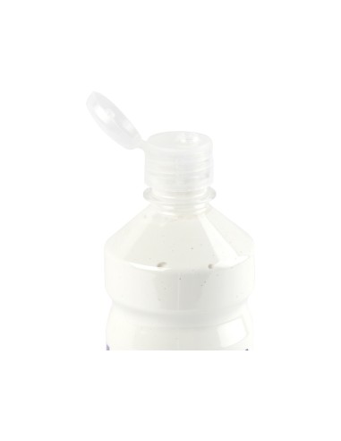 Tempera liquida liderpapel escolar 500 ml blanco