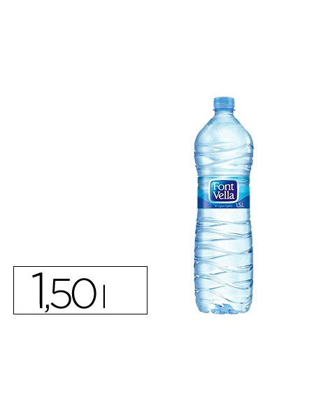 Agua mineral natural font vella botella sant hilari 1,5 l