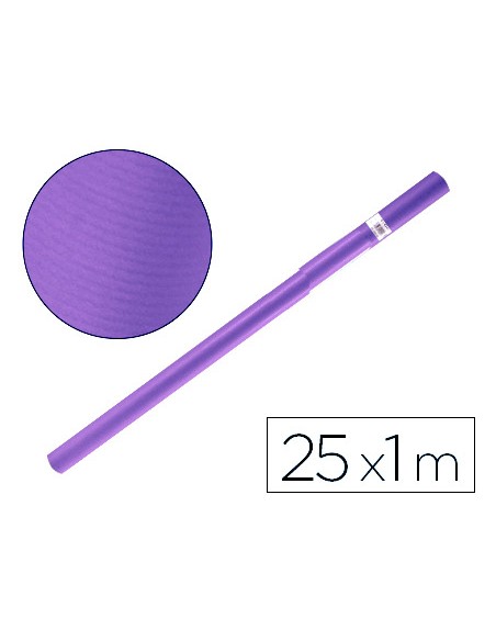 Papel kraft liderpapel violeta rollo 25x1 m