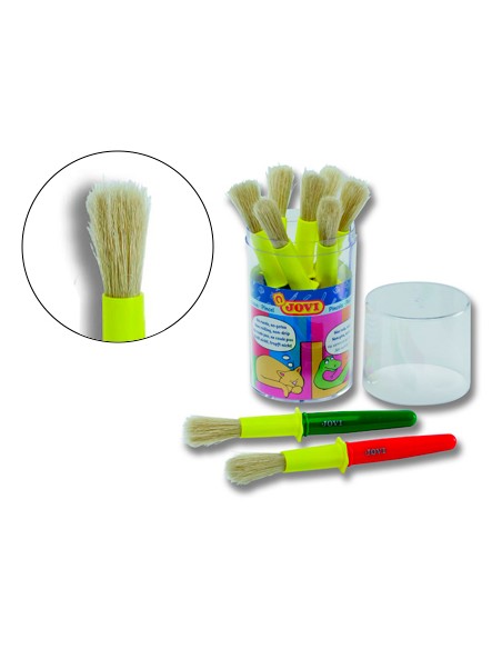 Pinceles escolares jovi gruesos bote de 9 unidades