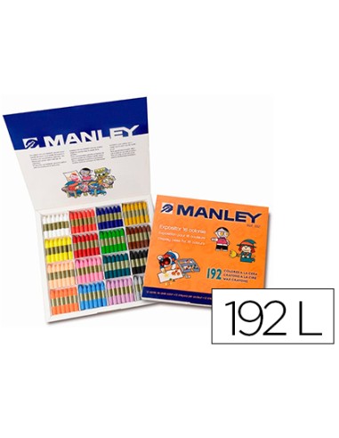Lapices cera manley school pack de 192 unidades...