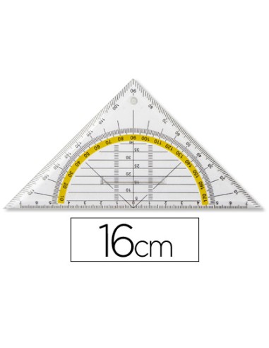 Escuadra liderpapel geometria 16 cm plastico...