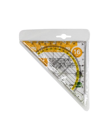 Escuadra liderpapel geometria 16 cm plastico...