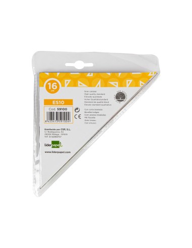 Escuadra liderpapel geometria 16 cm plastico...