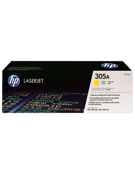 Toner hp 305a laserjet m351/m451/m375/m475 amarillo - 2600 pag -