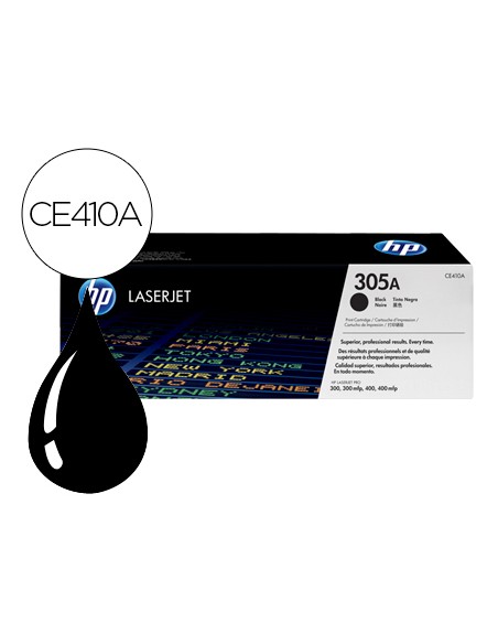 Toner hp 305a laserjet m351/m451/m375/m475 negro 2200 pag