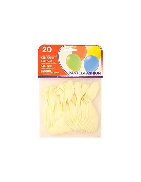 Globo 100% latex biodegradable blanco bolsa de 20 unidades