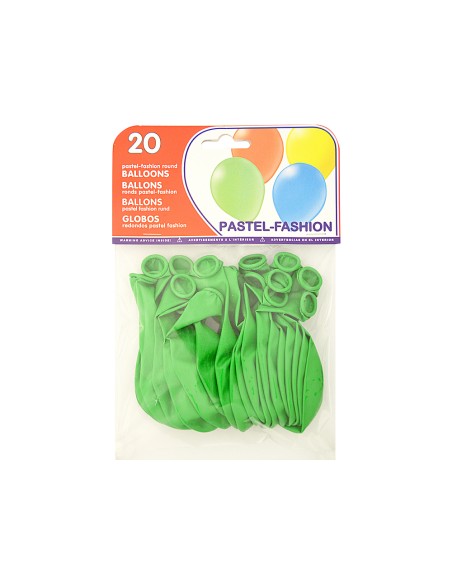 Globo 100% latex biodegradable verde pistacho bolsa de 20 unidades