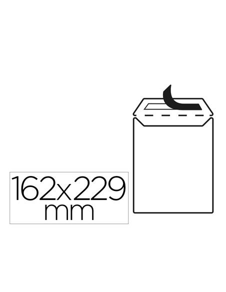 Sobre liderpapel bolsa n 16 blanco c5 162x229 mm tira de silicona paquete de 25 unidades