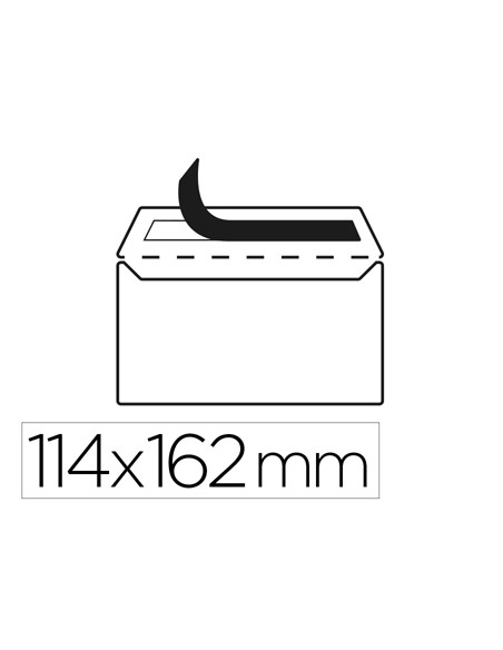 Sobre liderpapel n 19 blanco c6 114x162 mm tira de silicona paquete de 25 unidades