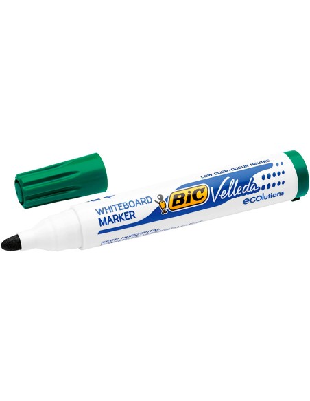 Rotulador bic velleda para pizarra verde punta redonda 1,3 mm