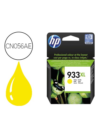 Ink-jet hp 933xl amarillo cn056ae officejet 6100/6600/6700 premium capacidad 825 pag