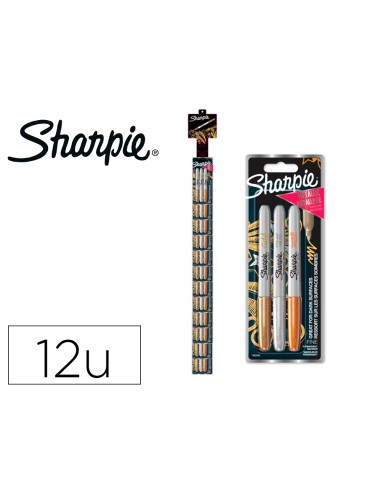 Rotulador sharpie permanente fino metalico...